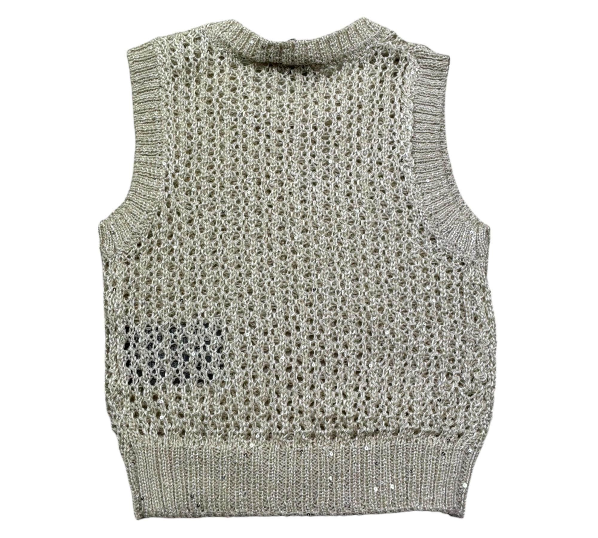 Trussardi Canotta Tinta Unita Traforata per Neonata TIP26108GL BEIGE TRUSSARDI 