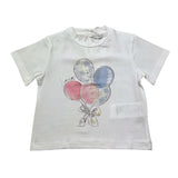 M+E' T-Shirt Girocollo tinta unita con Stampa Bianco per Neonata UE1861X BIANCO M+E' 