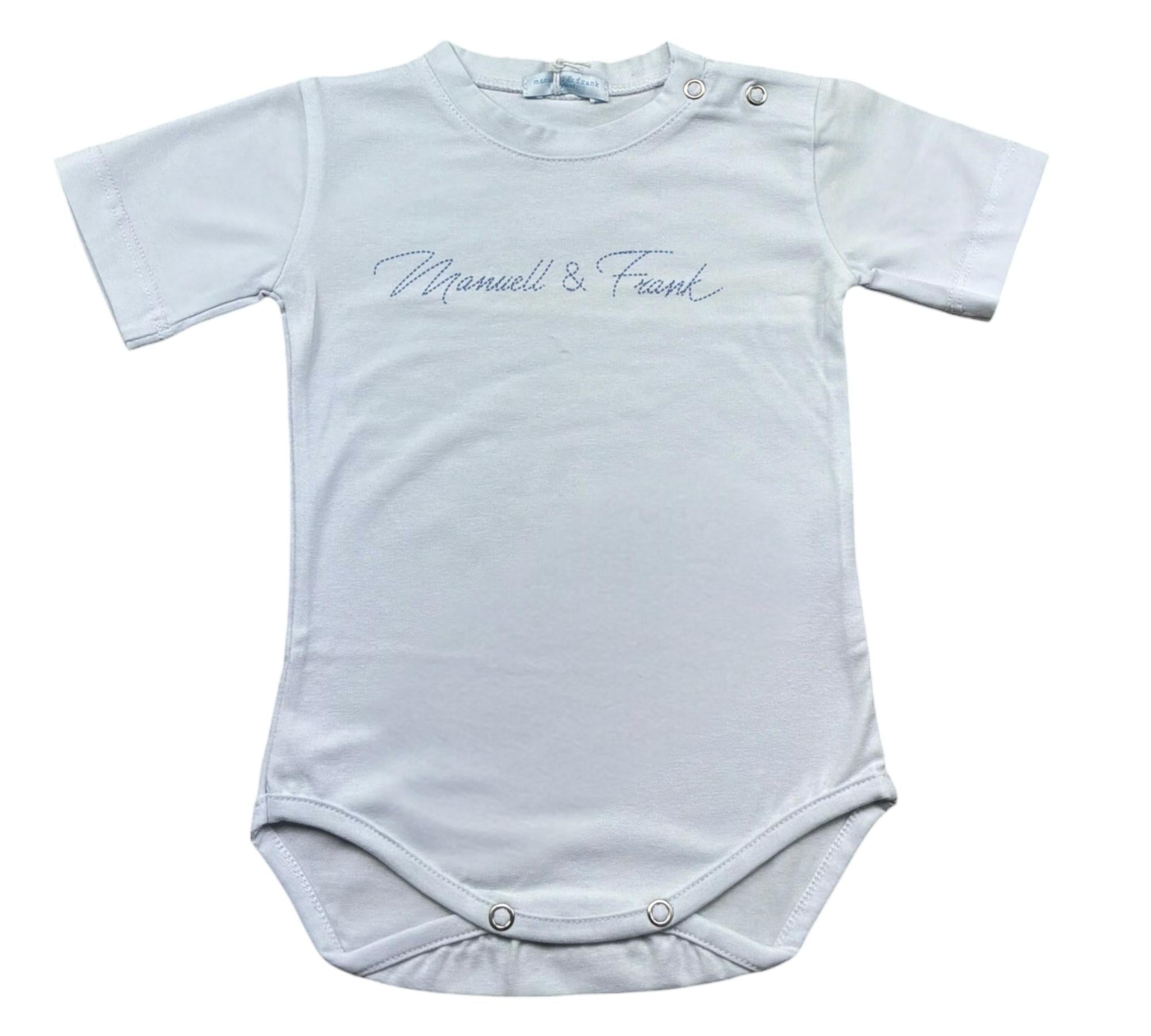 Manuel & Frank Body Mezza Manica Tinta Unita per Neonato MF7140I BIANCO MANUEL & FRANK 
