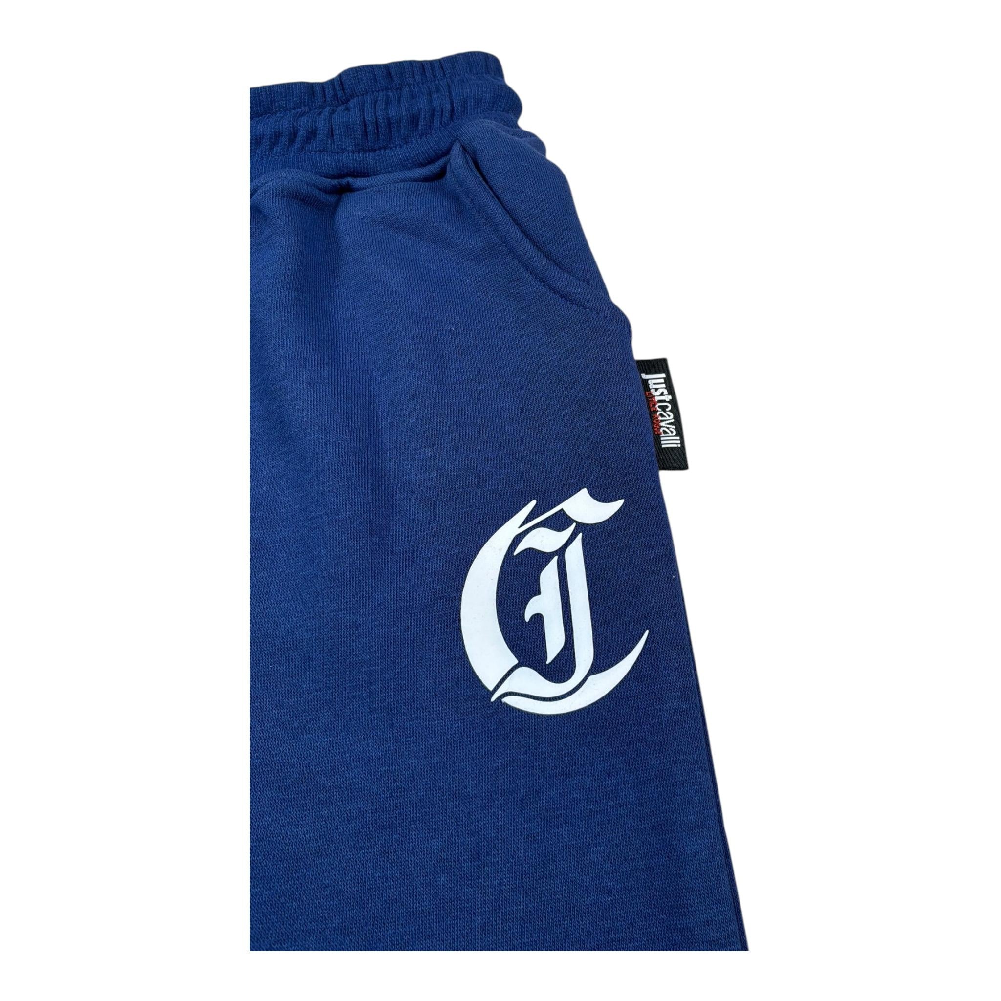 Just Cavalli Pantalone Tuta Tinta Unita con Logo per Neonato JIP26051PA BLU JUST CAVALLI 