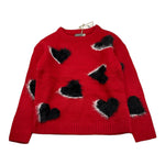 CANADA HOUSE maglia tinta unita con fantasia a cuori Rosso per Bambina 24481711 ROSSO CANADA HOUSE 