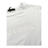 Fun & Fun T-Shirt Girocollo Tinta Unita con Paillettes con Spilla per Bambina FNCJTS16390 BIANCO FUN & FUN 