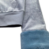 Juicy Couture Felpa Tinta Unita con Zip E Cappuccio per Bambina JBX6630 AZZURRO JUICY COUTURE 