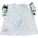 Minibanda T-Shirt Girocollo Tinta Unita con Stampa per Neonata 3B78 BIANCO MINIBANDA 