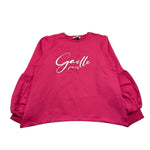 GAELLE felpa chiusa girocollo tinta unita constampa logo Fuxia per Bambina 2741F00359 FUXIA GAELLE 