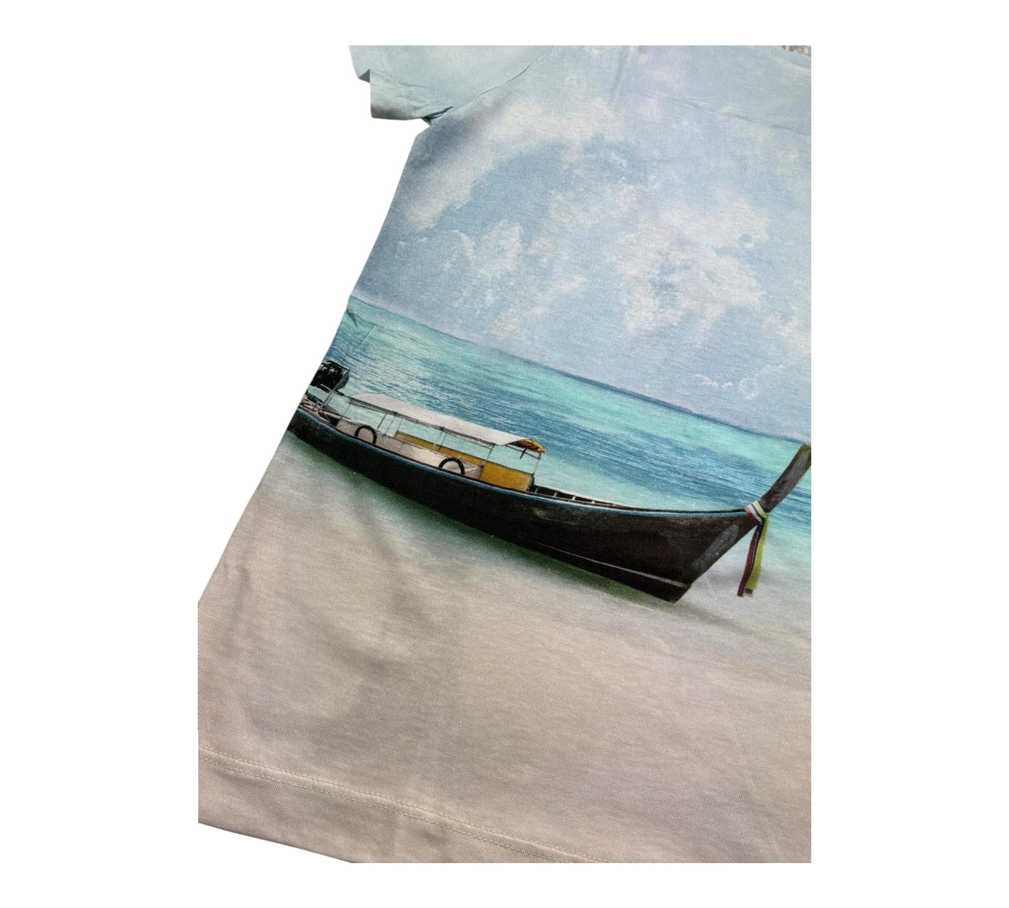 Monnalisa T-Shirt Girocollo Tinta Unita con Stampa per Bambino 253612 MULTICOLOR MONNALISA 