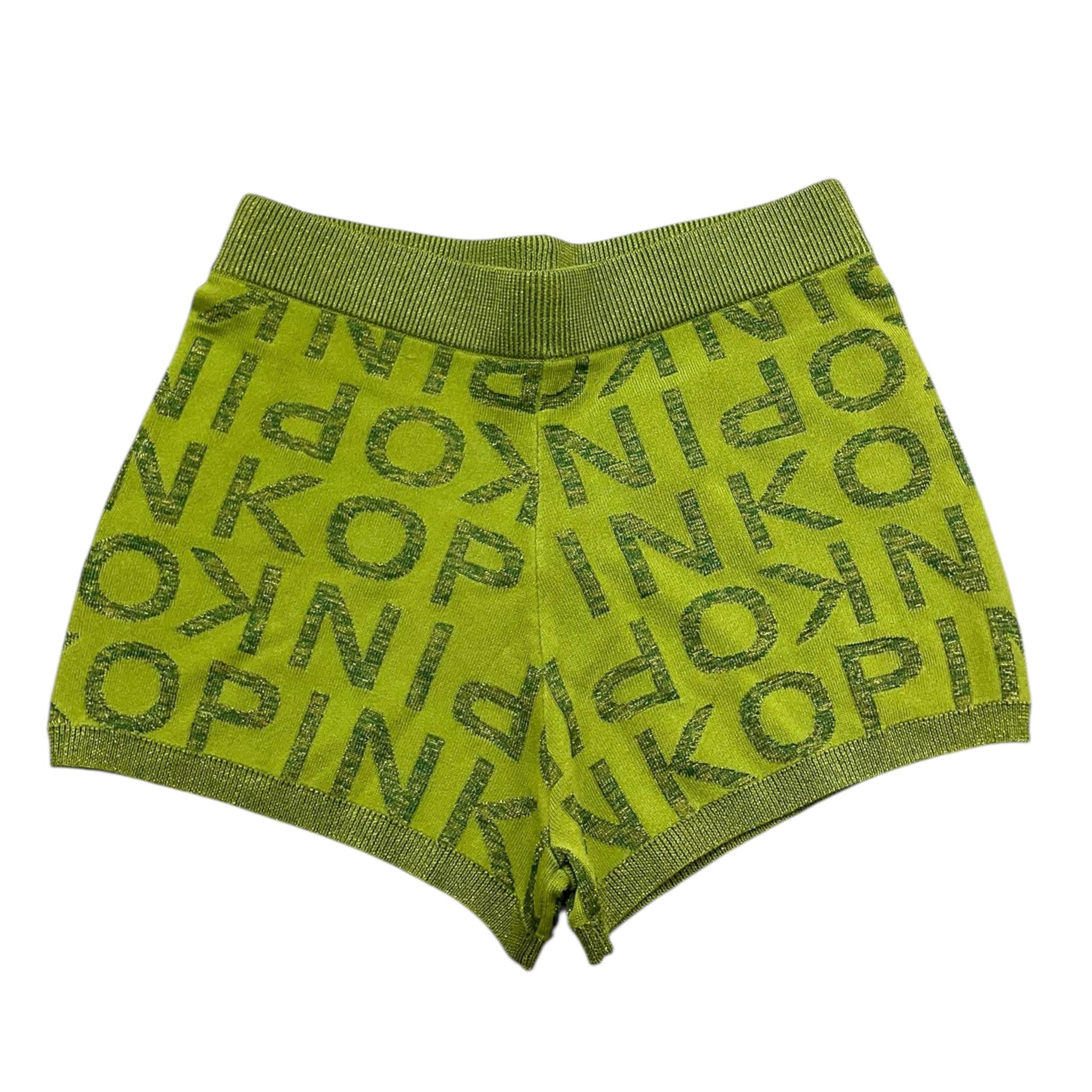 Pinko Shot In Filo Tinta Unita con Logo per Bambina KFBE004 VERDE PINKO 