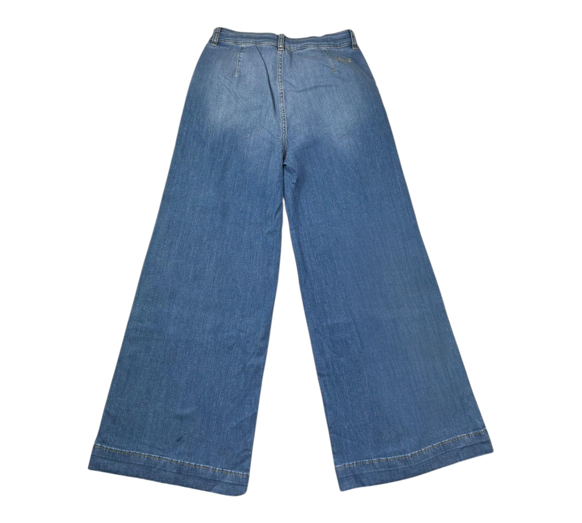 Liu Jo Jeans Tinta Unita Modello Palazzo per Bambina GA3017 AZZURRO LIU JO 