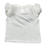 Miss Grant T-Shirt Girocollo tinta unita con Applicazioni Bianco per Neonata MG1332XX BIANCO MISS GRANT 
