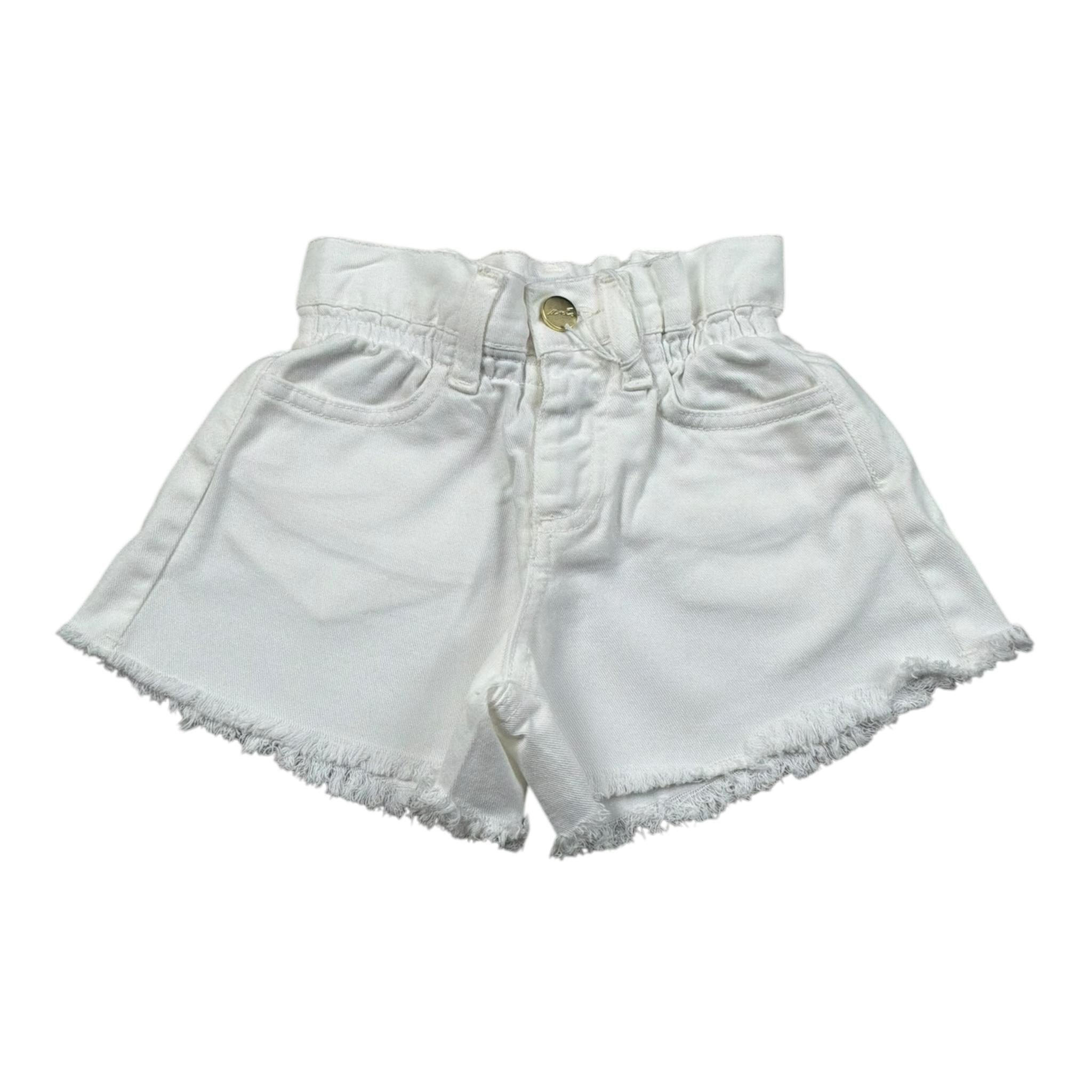 M+E' Short In Denim Tinta Unita con Elastico In Vita per Neonata UE1696N BIANCO M+E' 