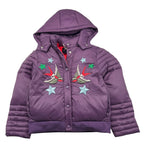 JOHN RICHMOND giubbino tinta unita con cappuccio e ricami Viola per Bambina RGA25109PI VIOLA JOHN RICHMOND 