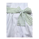 Le Bebe Camicia Giromanica Tinta Unita con Fiocco per Neonata LBG6240 BIANCO LE BEBE 