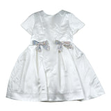 Simonetta Abito Cerimonia Tinta Unita Mezza Manica per Bambina SS1A51 BIANCO SIMONETTA 