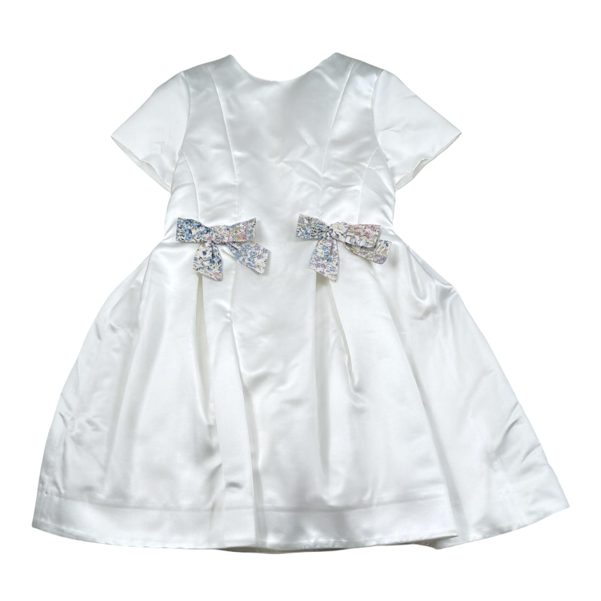 Simonetta Abito Cerimonia Tinta Unita Mezza Manica per Bambina SS1A51 BIANCO SIMONETTA 