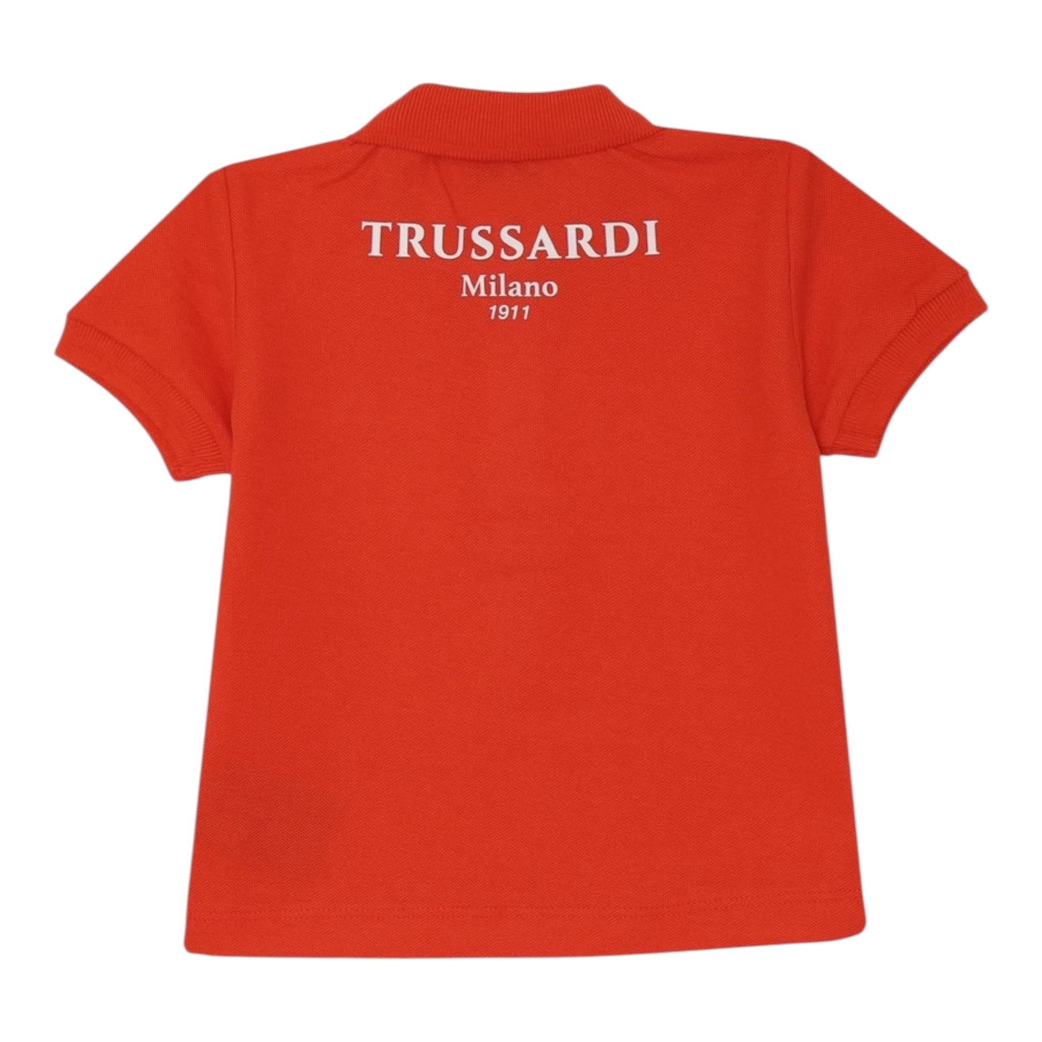 Trussardi Polo Mezza Manica Tinta Unita con Stampa per Neonato TIP23070PO ROSSO TRUSSARDI 