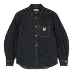 ELISABETTA FRANCHI camicia in denim tinta unita con cuciture in contrasto Blu per Bambina EFCA244 BLU ELISABETTA FRANCHI 