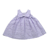 Magil Abito Bicolore con Fantasia A Quadri per Neonata HN20106N BIANCO/LILLA MAGIL 