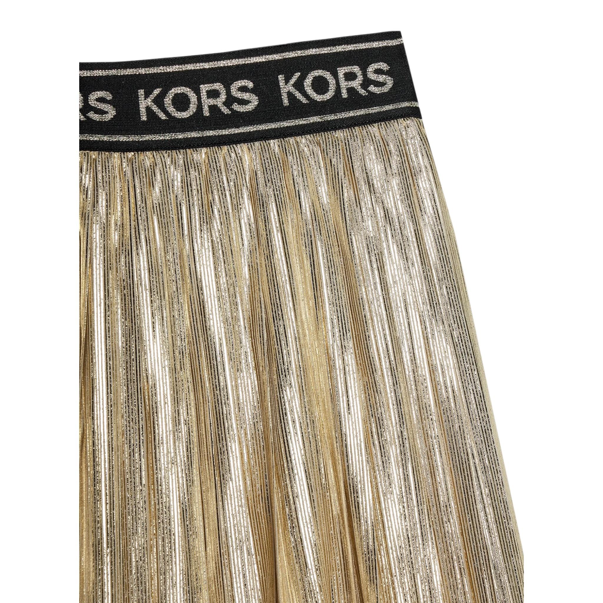 Michael Kors Gonna tinta unita con Elastico In Vita Oro per Bambina R13128 ORO MICHAEL KORS 