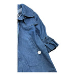 Le Bebe Cappotto In Denim Tinta Unita Doppiopetto per Neonata LBG6423 BLU LE BEBE 