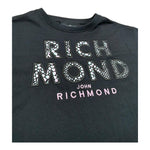 John Richmond T-Shirt Girocollo Tinta Unita con Stampa per Bambina RGP26176TS NERO JOHN RICHMOND 