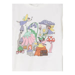Stella Mccartney T-Shirt Girocollo Tinta Unita con Stampa per Bambina TW8A41X BIANCO STELLA McCARTNEY 