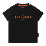 John Richmond T-Shirt Girocollo Tinta Unita con Stampa per Neonato RIP25014TSX NERO JOHN RICHMOND 