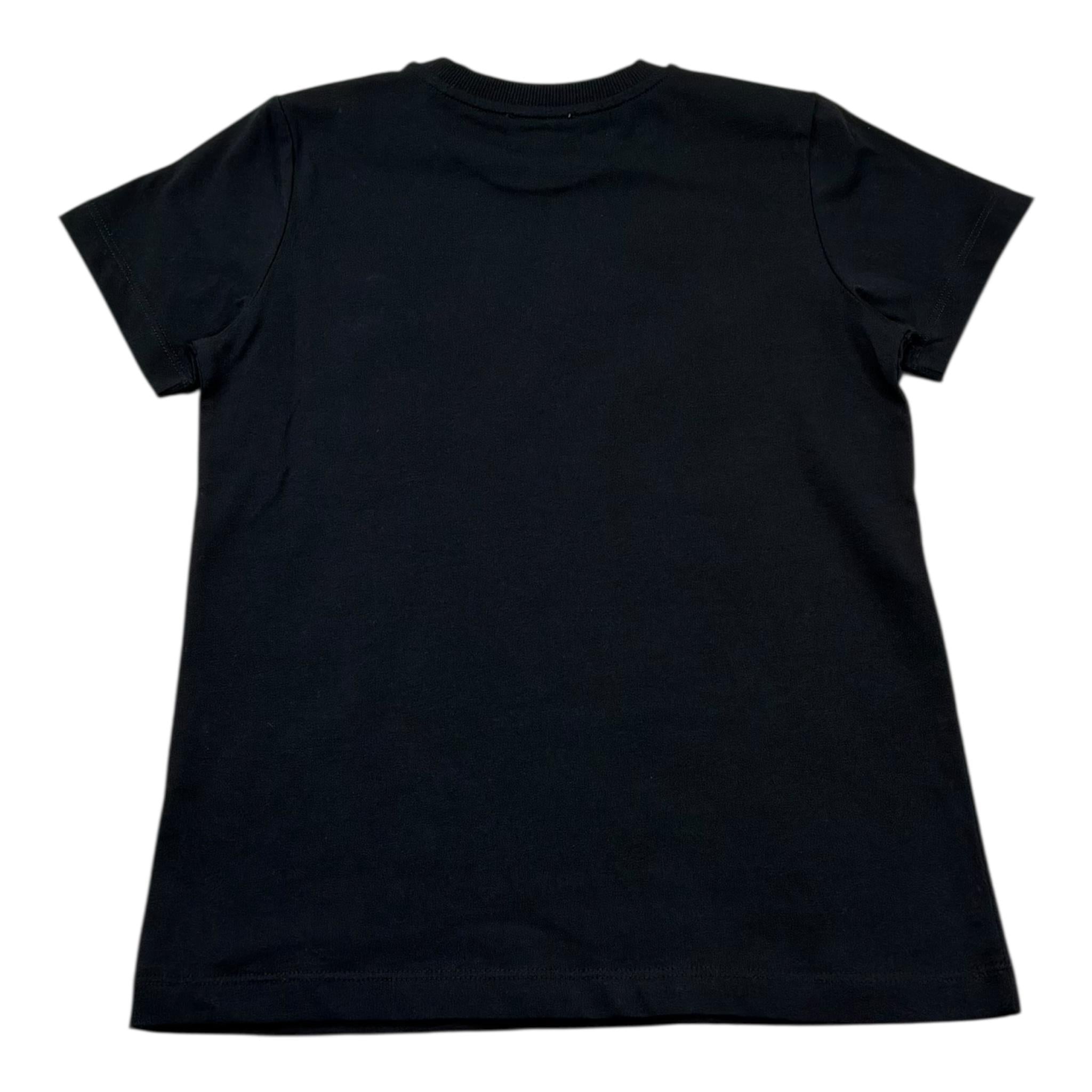 Moschino T-Shirt Girocollo Tinta Unita con Stampa per Bambina HTM058 NERO MOSCHINO 