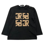 JOHN RICHMOND shirt girocollo tinta unita con stampa in contrasto Nero per Neonato RIA25060TS NERO JOHN RICHMOND 