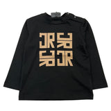 JOHN RICHMOND shirt girocollo tinta unita con stampa in contrasto Nero per Neonato RIA25060TS NERO JOHN RICHMOND 