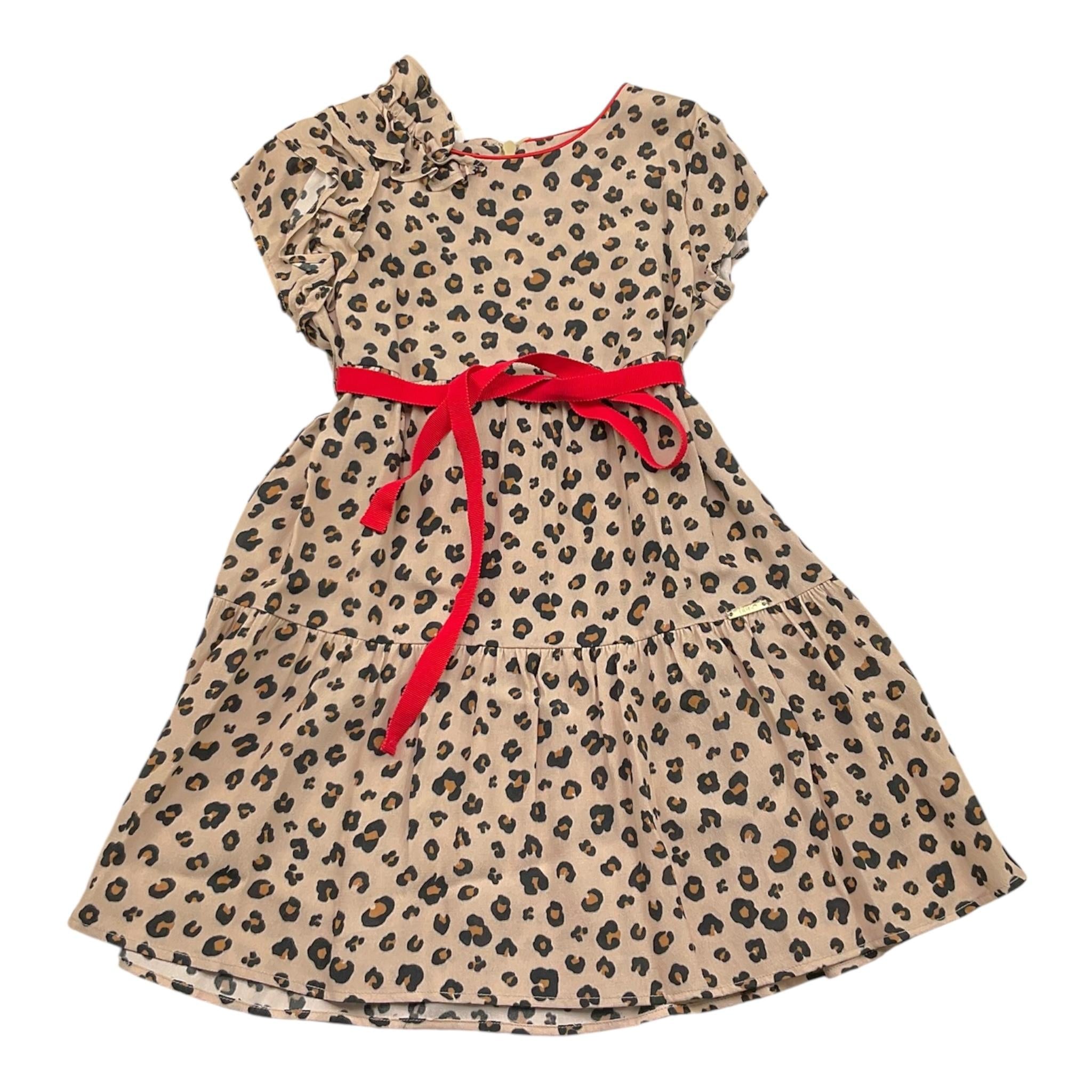 Liu Jo Abito Mezza Manica Tinta Unita con Fantasia Maculata per Bambina KA1077 BEIGE LIU JO 