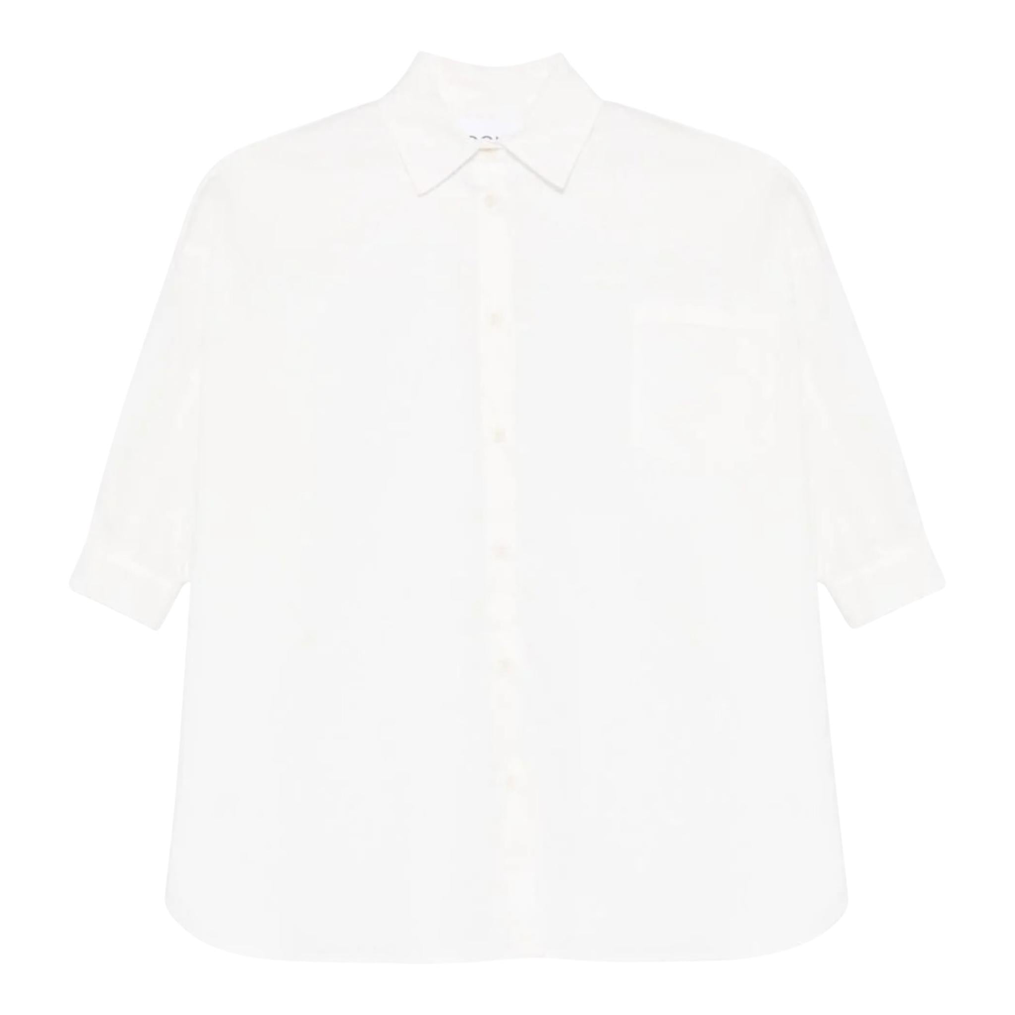 Dou Dou Camicia Tinta Unita Manica Lunga per Bambina DW1A20 BIANCO DOU DOU 