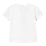 Mayoral T-Shirt Girocollo Tinta Unita con Stampa per Neonata 105N BIANCO MAYORAL 