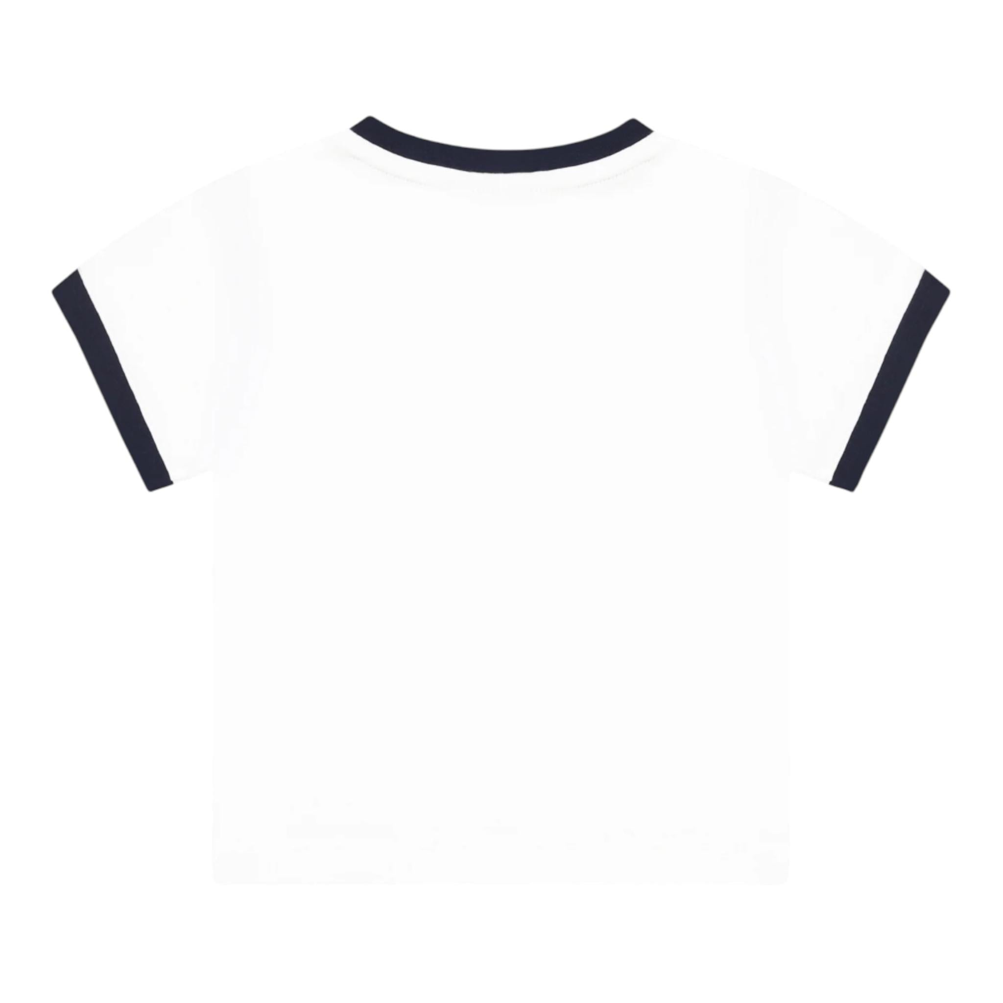 Boss T-Shirt Girocollo Tinta Unita con Logo per Neonato J52104 BIANCO BOSS 