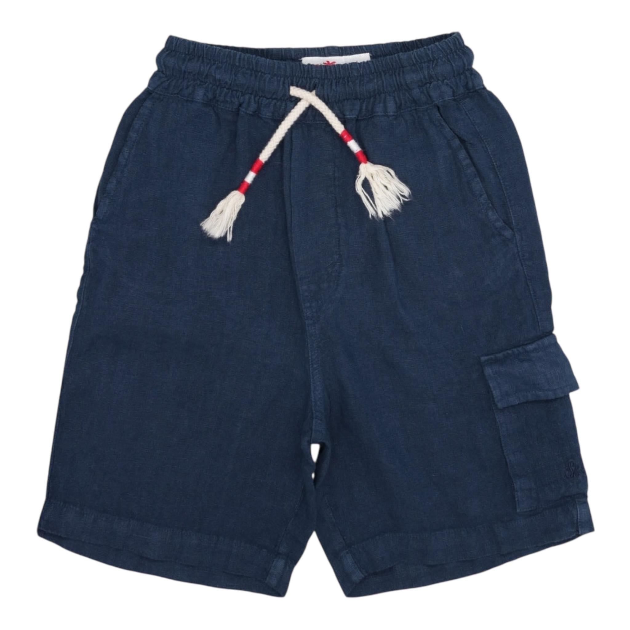 Saint Barth Bermuda Tinta Unita con Elastico In Vita per Bambino MERSEILLEJE BLU SAINT BARTH 