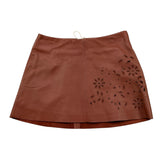 CHLOE' gonna tinta unita traforata Marrone per Bambina C13292 MARRONE CHLOE' 