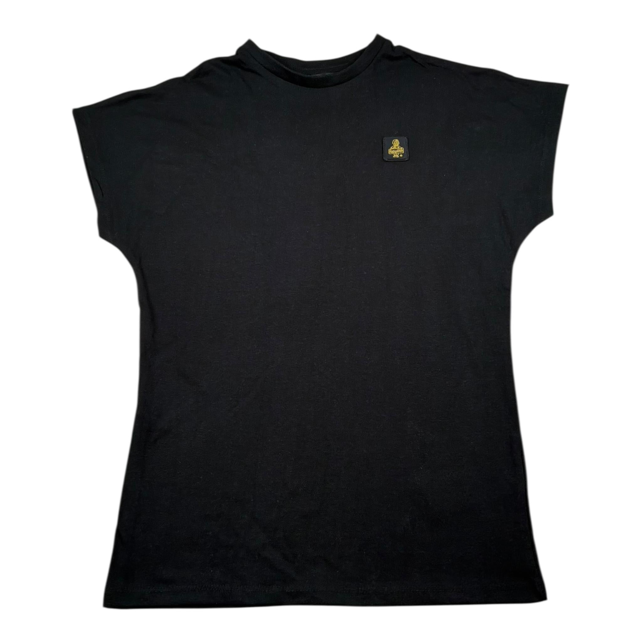 Refrigiwear T-Shirt Girocollo Tinta Unita con Stampa per Bambino R1101W255 NERO REFRIGIWEAR 