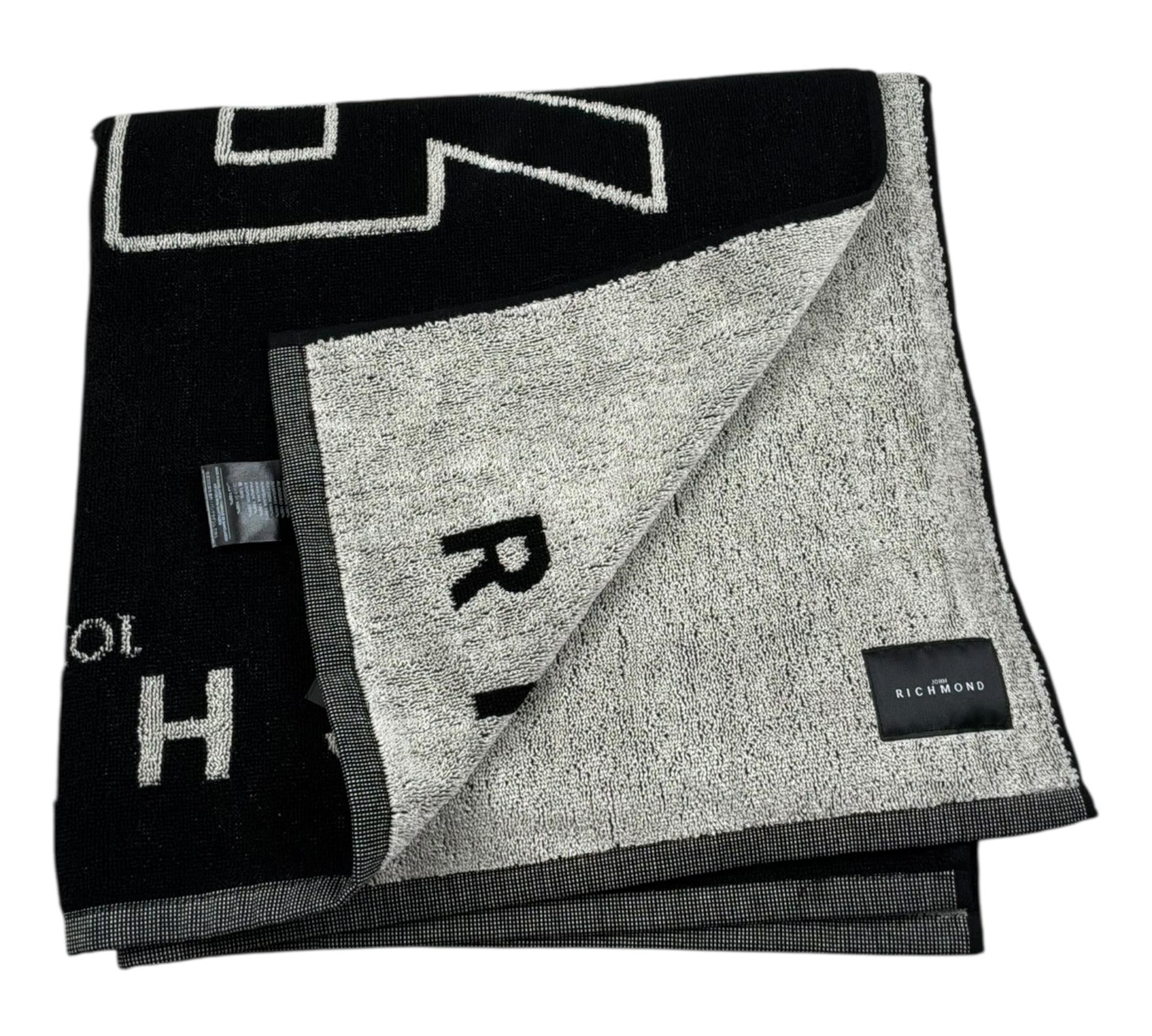 John Richmond Telo Mare Tinta Unita con Logo per Bambina RGP26031TM NERO JOHN RICHMOND 