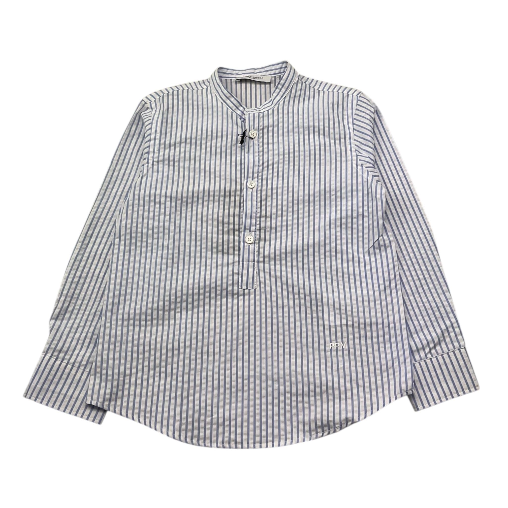 Paolo Pecora Camicia Manica Lunga Fantasia A Righe per Bambino PP4045X BIANCO/AZZURRO PAOLO PECORA 