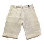 Emanuel Pris Bermuda Tinta Unita con Girovita Regolabile per Bambino EBM5110B BIANCO EMANUEL PRIS 