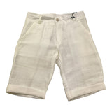 Emanuel Pris Bermuda Tinta Unita con Girovita Regolabile per Bambino EBM5110B BIANCO EMANUEL PRIS 