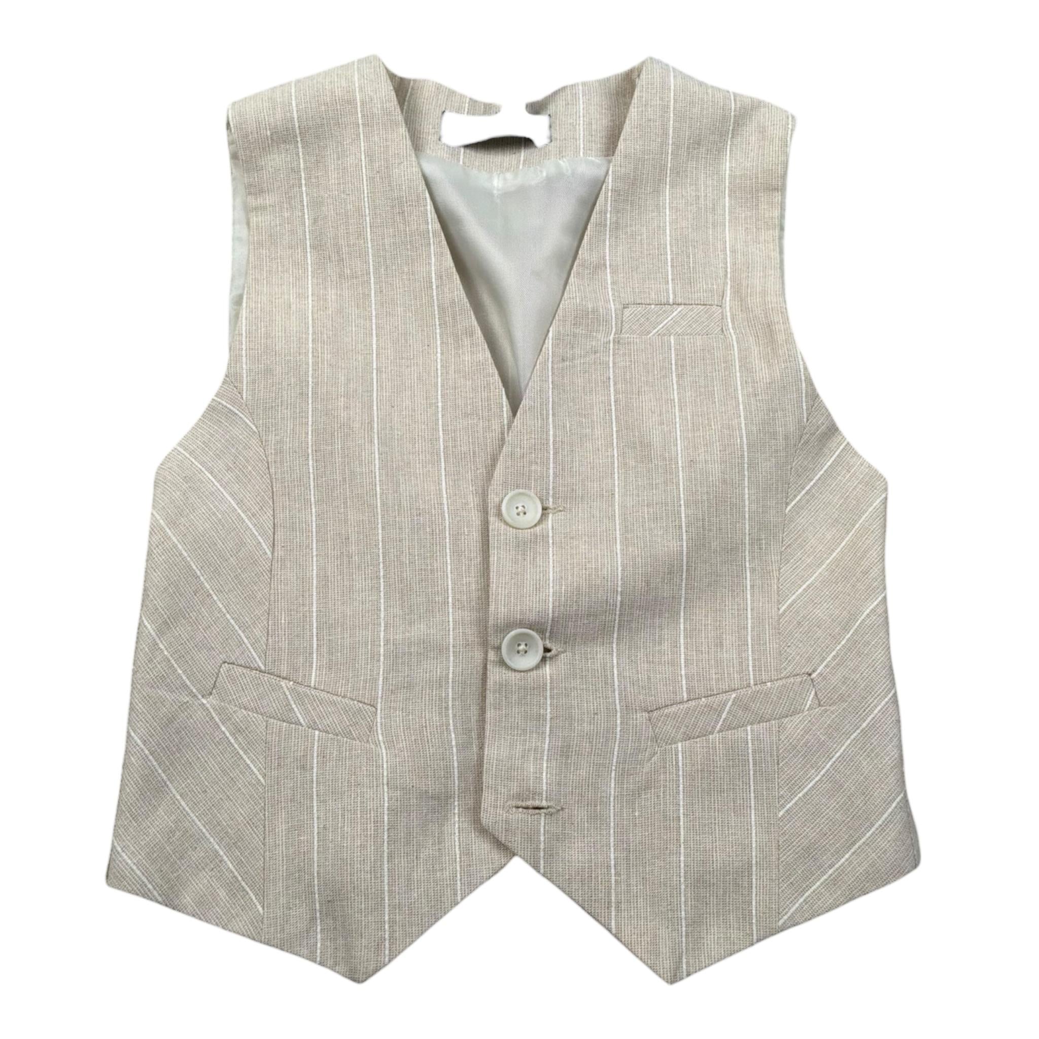Manuel & Frank Gilet Tinta Unita con Fantasia per Bambino MF5194BX BEIGE MANUEL & FRANK 