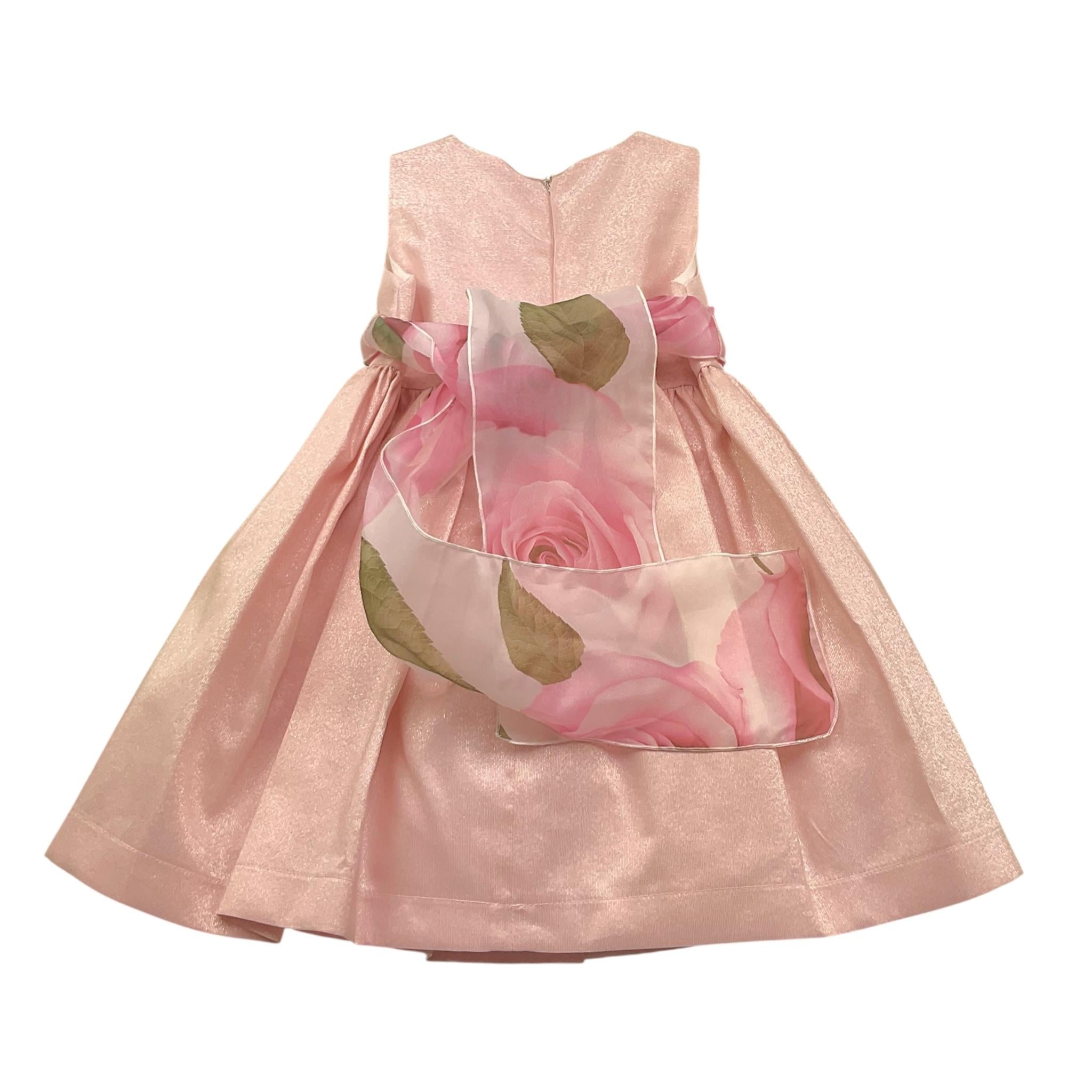 La Sartoria Dei Piccoli Abito Cerimonia Tinta Unita Giromanica per Neonata L929 ROSA LA SARTORIA DEI PICCOLI 