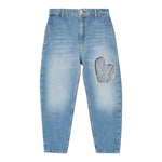 Liu Jo Jeans Tinta Unita con Applicazioni Brillantini per Bambina GA5110 BLU LIU JO 