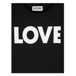 MOSCHINO t-shirt girocollo tinta unita con stampa Nero per Bambina HDM06HXX NERO MOSCHINO 