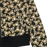 MOSCHINO felpa tinta unita con zip e cappuccio e fantasia Nero per Bambina HDF06F NERO MOSCHINO 