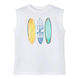 Mayoral Canotta Girocollo Tinta Unita con Stampa per Bambino 30533 BIANCO MAYORAL 