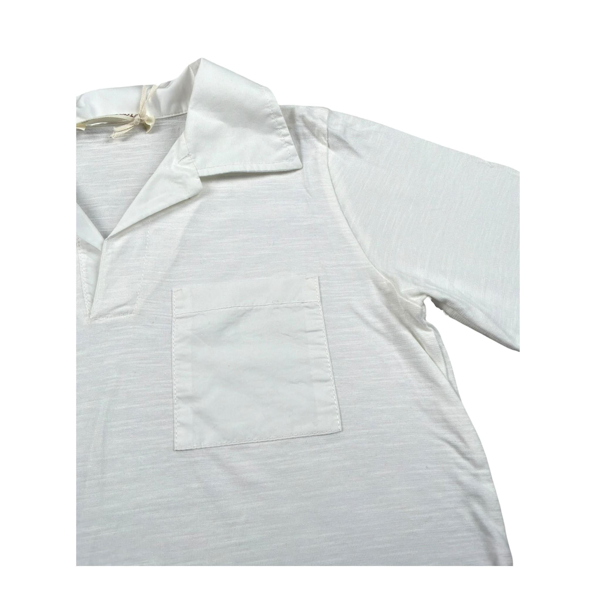 Zhoe & Tobiah Polo Mezza Manica Tinta Unita per Bambino BSE18MJ BIANCO ZHOE & TOBIAH 