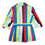 Fun & Fun Giacca Multicolor con Cintura E Fantasia A Righe per Bambina FNJJK14861 MULTICOLOR FUN & FUN 
