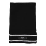BALMAIN sciarpa tinta unita con stampa logo Nero per Bambino BV0P73 NERO BALMAIN 