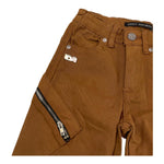 DANIELE ALESSANDRINI pantalone tinta unita con zip Marrone per Bambino 1231P00025 MARRONE DANIELE ALESSANDRINI 